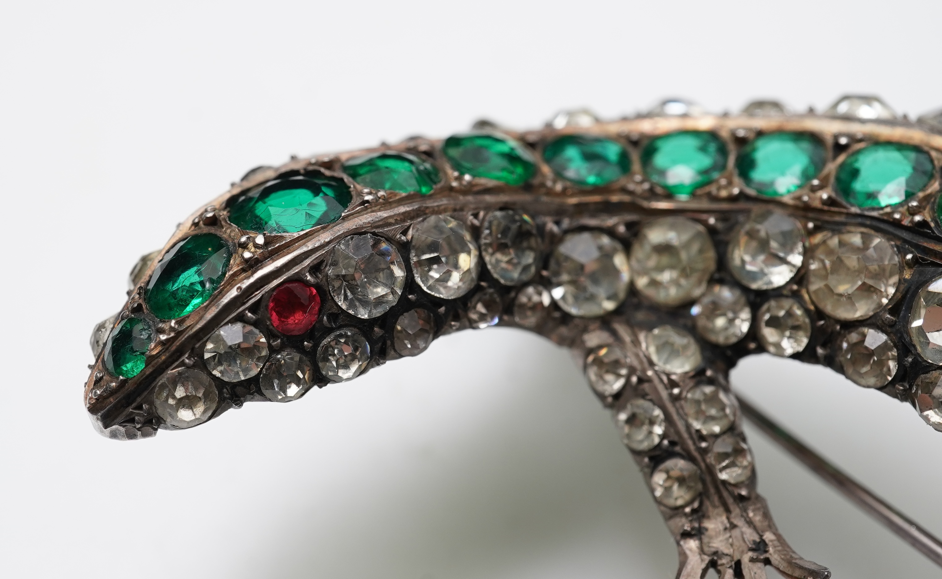 A silver and paste brooch, early 20th century